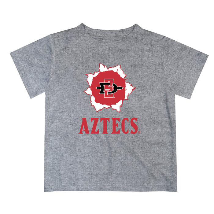 San Diego State Aztecs SDSU Vive La Fete  Gray Art V1 Short Sleeve Tee Shirt