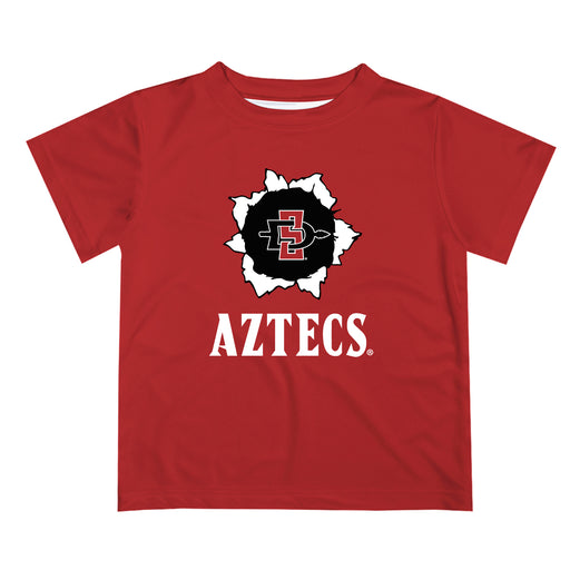 San Diego State Aztecs SDSU Vive La Fete  Red Art V1 Short Sleeve Tee Shirt