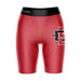 San Diego State Aztecs SDSU Vive La Fete Game Day Logo on Thigh and Waistband Red and Black Women Bike Short 9 Inseam"