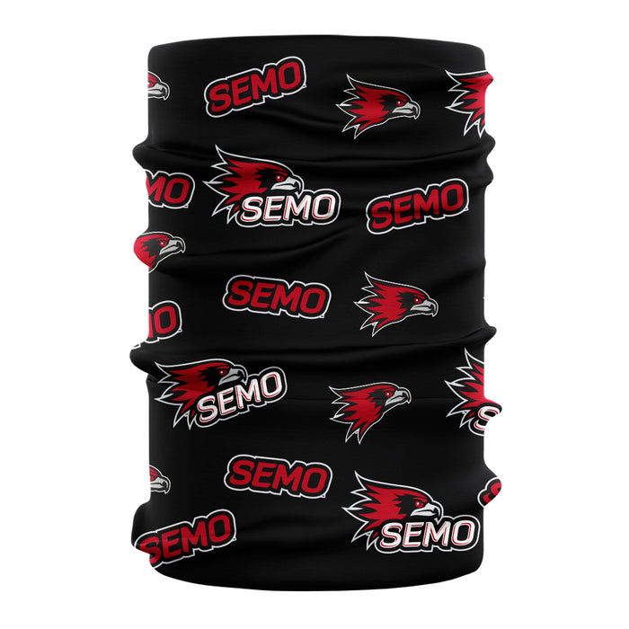 Southeast Missouri Redhawks Neck Gaiter Black All Over Logo SEMO - Vive La Fête - Online Apparel Store