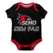 Southeast Missouri Redhawks Vive La Fete Infant Game Day Black Short Sleeve Onesie New Fan Mascot Bodysuit - Vive La Fête - Online Apparel Store