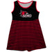 Southeast Missouri Redhawks Vive La Fete Girls Game Day Sleeveless Tank Dress Solid Black Stripes on Skirt - Vive La Fête - Online Apparel Store