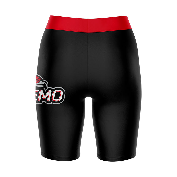 SEMO Redhawks Vive La Fete Game Day Logo on Thigh and Waistband Black and Red Women Bike Short 9 Inseam" - Vive La Fête - Online Apparel Store