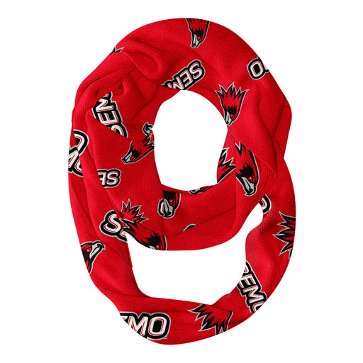 Southeast Missouri Redhawks Vive La Fete Repeat Logo Game Day Collegiate Women Light Weight Ultra Soft Infinity Scarf