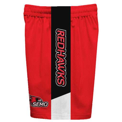 Southeast Missouri Redhawks Vive La Fete Game Day Red Stripes Boys Solid Black Athletic Mesh Short - Vive La Fête - Online Apparel Store