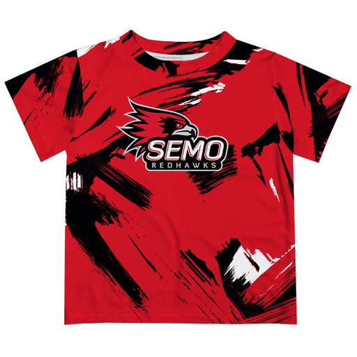 Southeast Missouri Redhawks Vive La Fete Boys Game Day Red Short Sleeve Tee Paint Brush