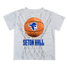 Seton Hall University Original Dripping Basketball White T-Shirt by Vive La Fete