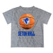 Seton Hall University Original Dripping Basketball Heather Gray T-Shirt by Vive La Fete