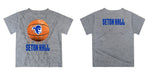 Seton Hall University Original Dripping Basketball Heather Gray T-Shirt by Vive La Fete - Vive La Fête - Online Apparel Store