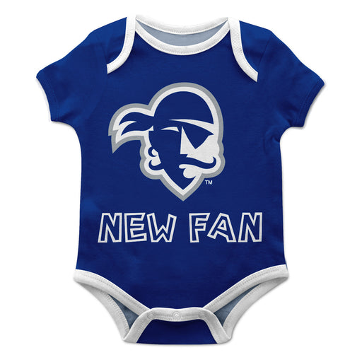 Seton Hall Pirates Vive La Fete Infant Game Day Blue Short Sleeve Onesie New Fan Logo and Mascot Bodysuit