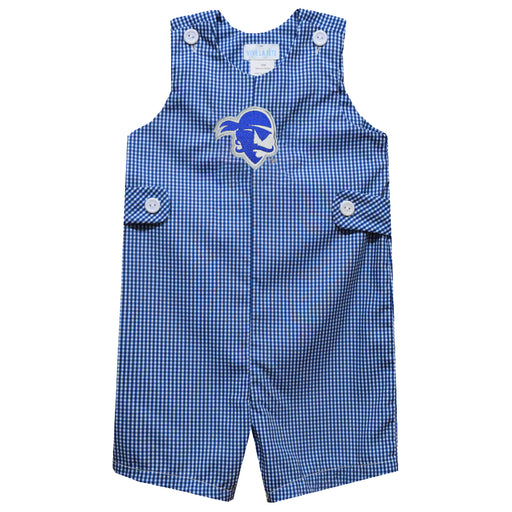 Seton Hall University Pirates Embroidered Royal Gingham Boys Jon Jon