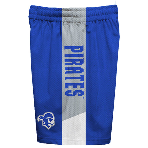 Seton Hall Pirates Vive La Fete Game Day Blue Stripes Boys Solid Gray Athletic Mesh Short - Vive La Fête - Online Apparel Store