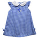 Seton Hall University Pirates Embroidered Royal Gingham A Line Dress