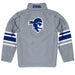 Seton Hall Pirates Vive La Fete Game Day Gray Quarter Zip Pullover Stripes on Sleeves - Vive La Fête - Online Apparel Store