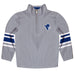 Seton Hall Pirates Vive La Fete Game Day Gray Fleece Quarter Zip Pullover Stripes on Sleeves