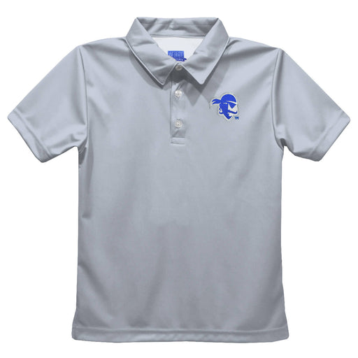 Seton Hall University Pirates Embroidered Gray Short Sleeve Polo Box Shirt