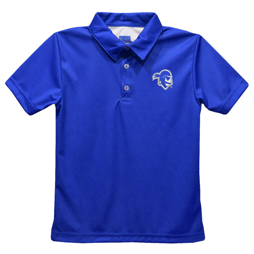 Seton Hall University Pirates Embroidered Royal Short Sleeve Polo Box Shirt