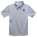 Seton Hall University Pirates Embroidered Gray Stripes Short Sleeve Polo Box Shirt