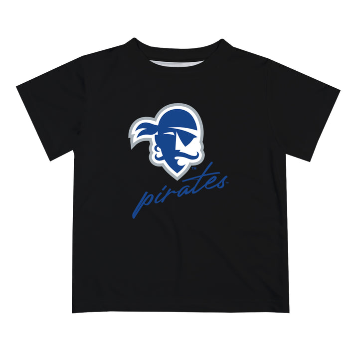 Seton Hall Pirates Vive La Fete Script V1 Black Short Sleeve Tee Shirt