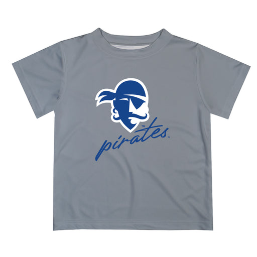 Seton Hall Pirates Vive La Fete Script V1 Gray Short Sleeve Tee Shirt