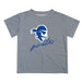 Seton Hall Pirates Vive La Fete Script V1 Gray Short Sleeve Tee Shirt