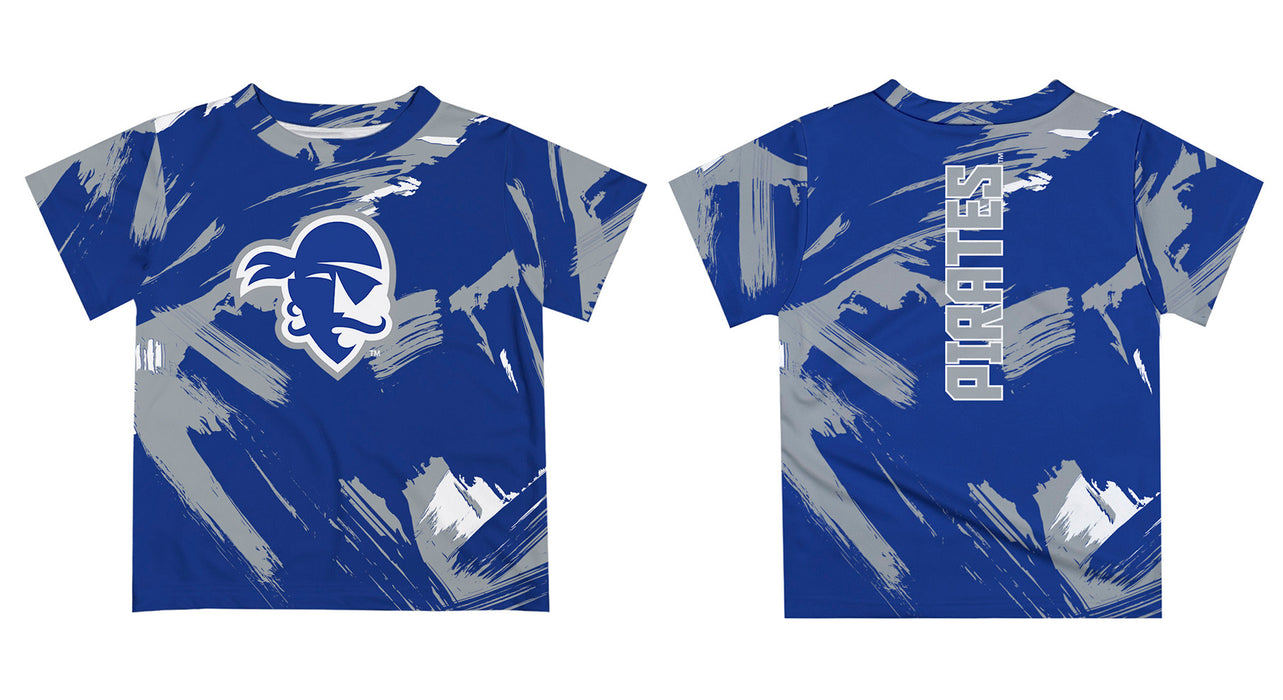 Seton Hall University Pirates Vive La Fete Boys Game Day Blue Short Sleeve Tee Paint Brush - Vive La Fête - Online Apparel Store