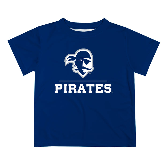 Seton Hall Pirates Vive La Fete Football V1 Blue Short Sleeve Tee Shirt