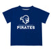 Seton Hall Pirates Vive La Fete Football V1 Blue Short Sleeve Tee Shirt