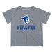 Seton Hall Pirates Vive La Fete Football V1 Gray Short Sleeve Tee Shirt
