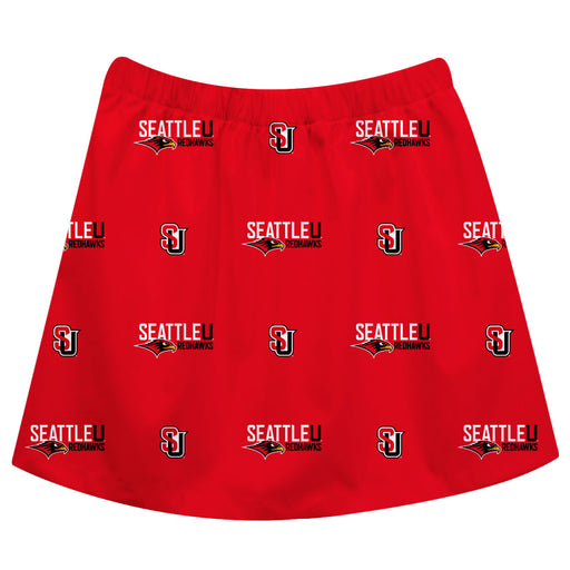 Seattle University Redhawks Skirt Red All Over Logo - Vive La Fête - Online Apparel Store