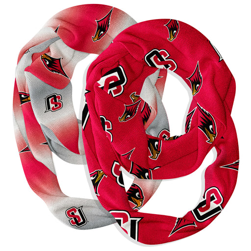 SeattleU Redhawks Vive La Fete All Over Logo Game Day Collegiate Women Set of 2 Light Weight Ultra Soft Infinity Scarfs