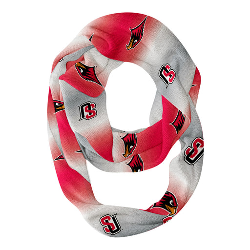 SeattleU Redhawks Vive La Fete All Over Logo Game Day Collegiate Women Ultra Soft Knit Infinity Scarf