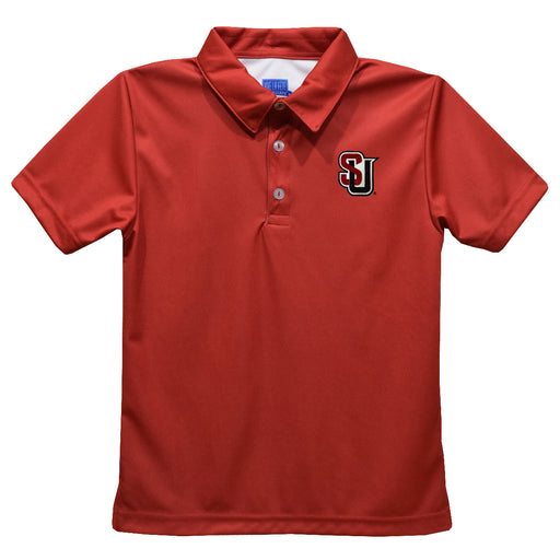 Seattle University Redhawks Embroidered Red Short Sleeve Polo Box Shirt