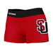 SeattleU Redhawks Vive La Fete Logo on Thigh & Waistband Red Black Women Yoga Booty Workout Shorts 3.75 Inseam