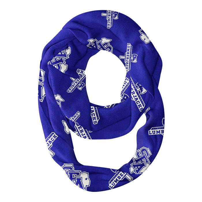 Stephen F. Austin Lumberjacks Vive La Fete Repeat Logo Game Day Collegiate Women Light Weight Ultra Soft Infinity Scarf