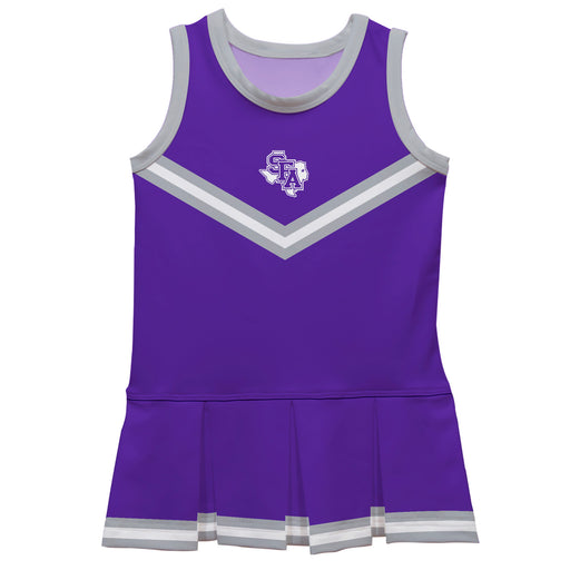 Stephen F. Austin Lumberjacks SFA Vive La Fete Game Day Purple Sleeveless Cheerleader Dress