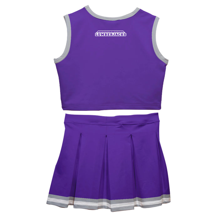 Stephen F. Austin Lumberjacks SFA Vive La Fete Game Day Purple Sleeveless Cheerleader Set - Vive La Fête - Online Apparel Store