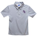 Stephen F. Austin University SFA Lumberjacks Embroidered Gray Stripes Short Sleeve Polo Box Shirt