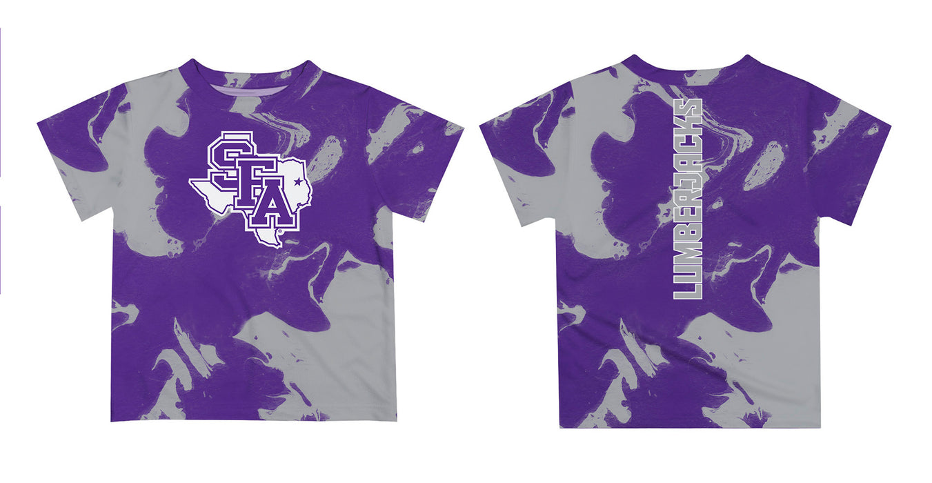 Stephen F. Austin University SFA Lumberjacks Vive La Fete Marble Boys Game Day Purple Short Sleeve Tee - Vive La Fête - Online Apparel Store