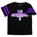 Stephen F. Austin Lumberjacks SFA Vive La Fete Boys Game Day Black Short Sleeve Tee with Stripes on Sleeves