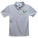 South Florida Bulls USF Embroidered Gray Stripes Short Sleeve Polo Box Shirt