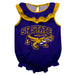 San Francisco State Gators SFSU Purple Sleeveless Ruffle Onesie Logo Bodysuit by Vive La Fete
