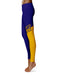 San Francisco State Gators SFSU Vive la Fete Game Day Collegiate Leg Color Block Women Purple Gold Yoga Leggings - Vive La Fête - Online Apparel Store
