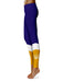San Francisco State Gators SFSU Vive la Fete Game Day Collegiate Ankle Color Block Women Purple Gold Yoga Leggings - Vive La Fête - Online Apparel Store