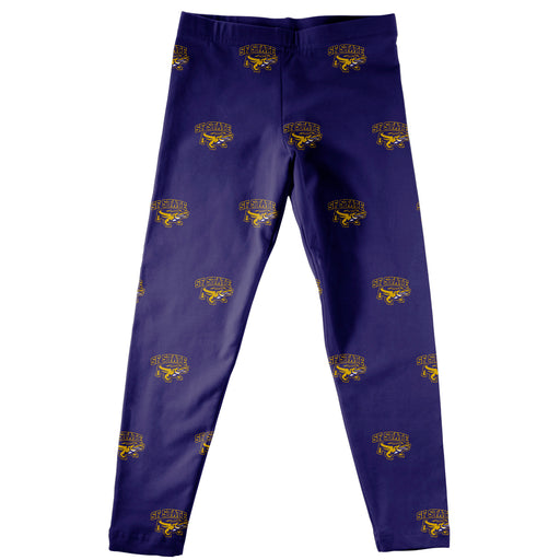 SFSU Gators Vive La Fete Girls Game Day All Over Logo Elastic Waist Classic Play Purple Leggings Tights - Vive La Fête - Online Apparel Store