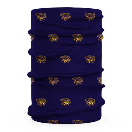 SFSU Gators Vive La Fete All Over Logo Game Day Collegiate Face Cover Soft 4-Way Stretch Two Ply Neck Gaiter - Vive La Fête - Online Apparel Store