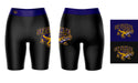 SFSU Gators Vive La Fete Game Day Logo on Thigh and Waistband Black and Purple Women Bike Short 9 Inseam" - Vive La Fête - Online Apparel Store