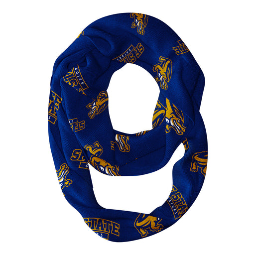 San Francisco State Gators Vive La Fete Repeat Logo Game Day Collegiate Women Light Weight Ultra Soft Infinity Scarf
