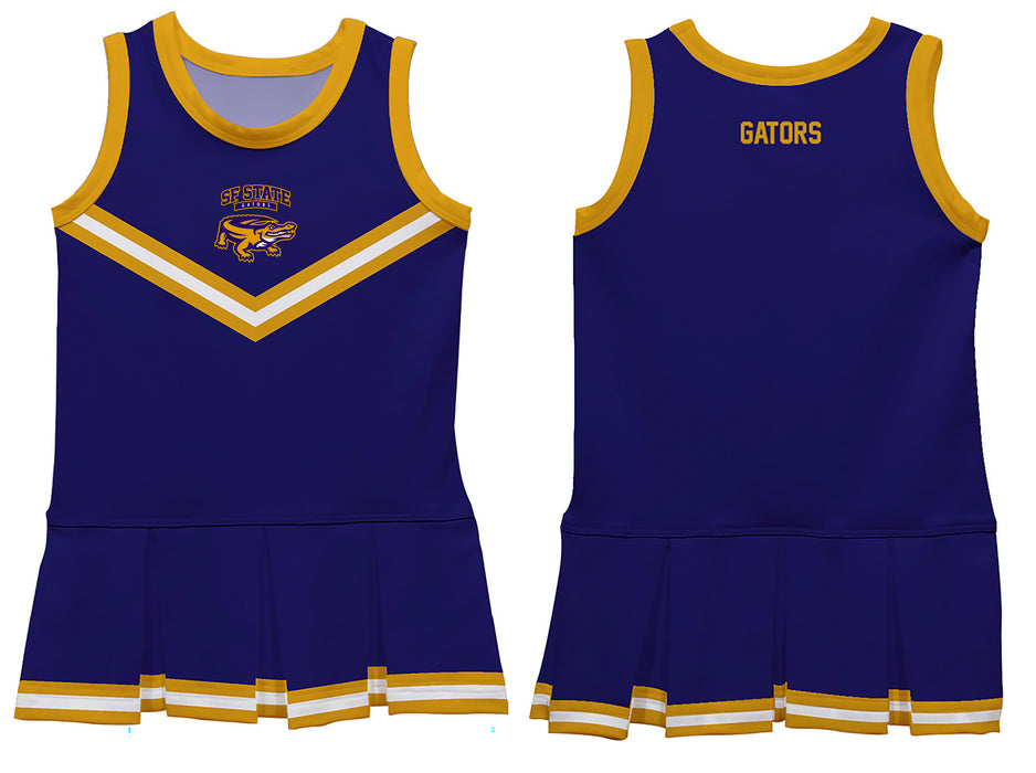 San Francisco State Gators SFSU Vive La Fete Game Day Purple Sleeveless Cheerleader Dress - Vive La Fête - Online Apparel Store