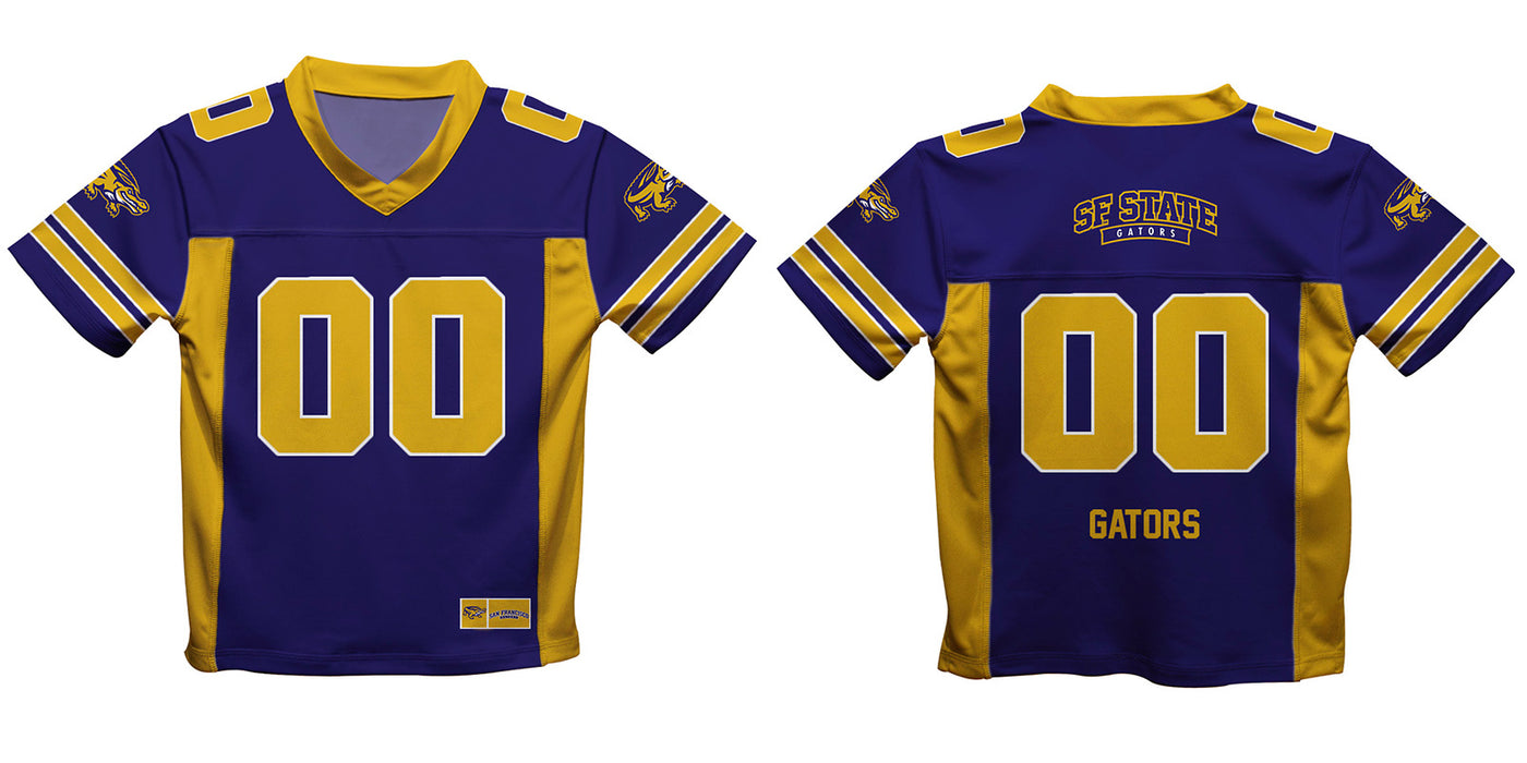 San Francisco State Gators SFSU Vive La Fete Game Day Purple Boys Fashion Football T-Shirt - Vive La Fête - Online Apparel Store
